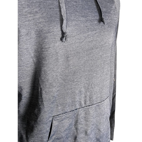 PUBLIC OPINION MENS PULLOVER NAVY/GREY FINELINE HOODIE SIZE S NWT - Picture 3 of 8